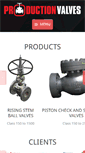 Mobile Screenshot of productionvalves.com